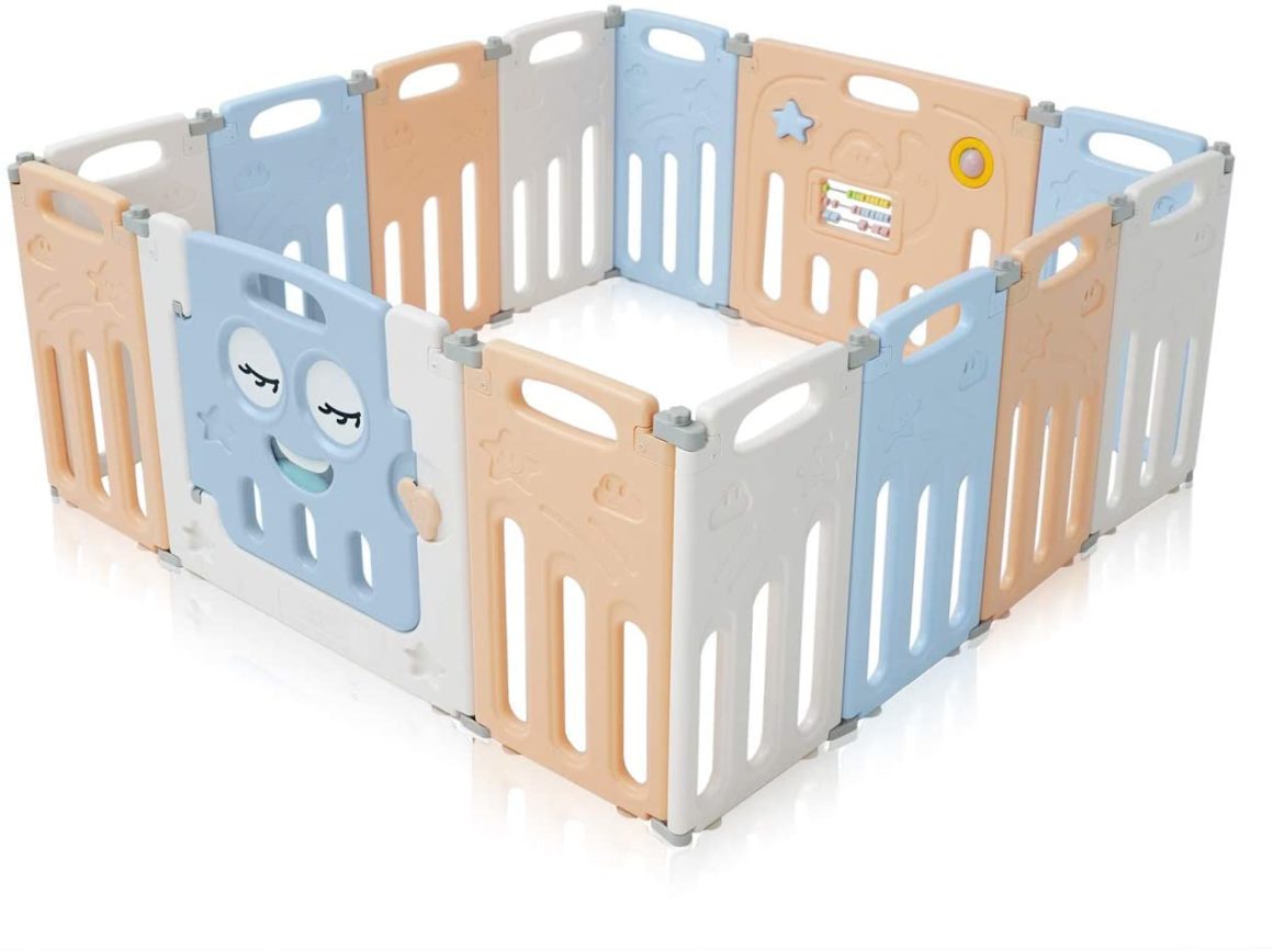 Barrière de sécurité pliable pour espace de jeu enfant de Baby Vivo