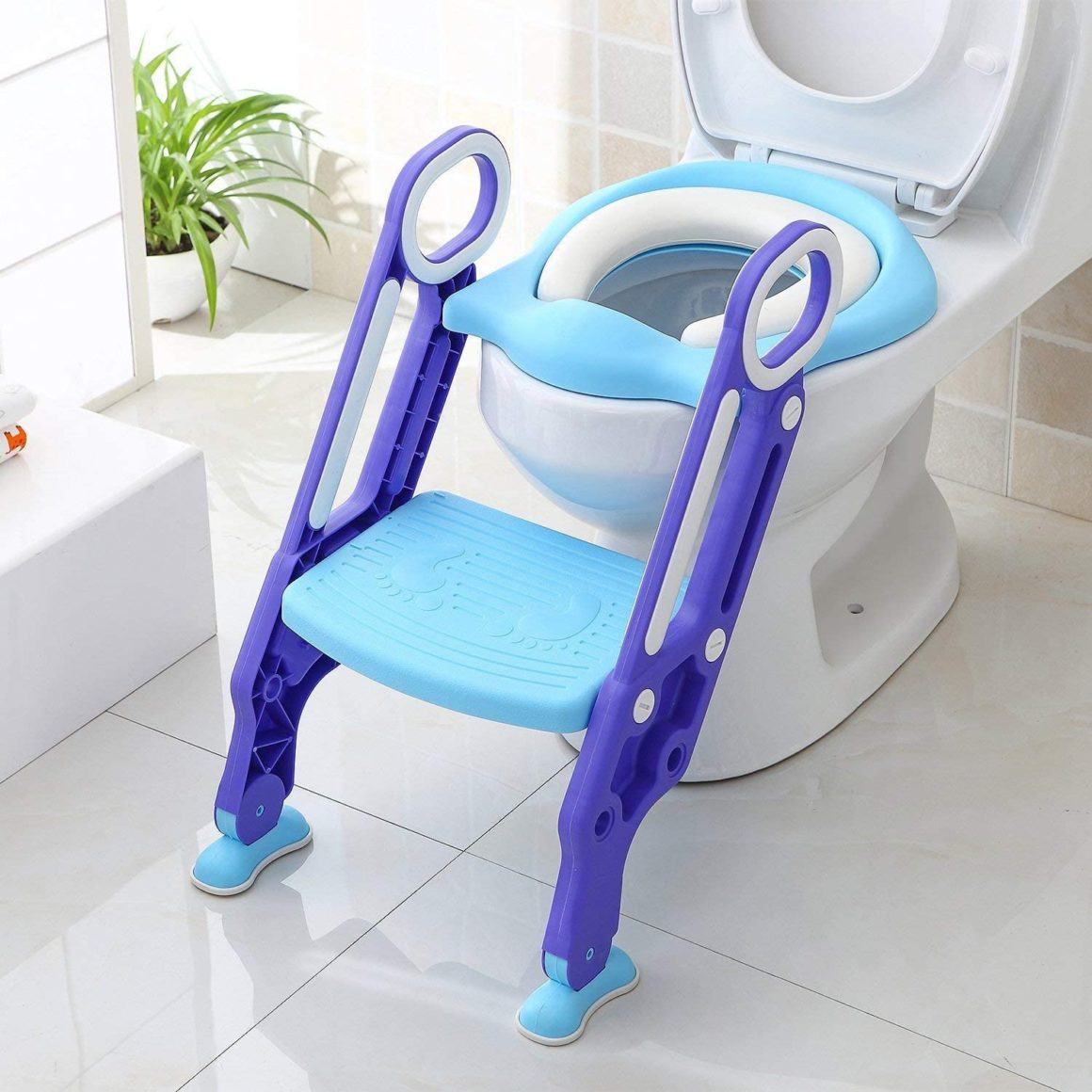 Oyfel Reducteur de Toilette B/éb/é Antid/érapant avec Accoudoirs Et une /éponge douce Rehausseur Toilette WC Enfant pour Gar/çon Fille Plastique Universelle R/éducteur