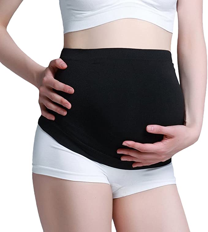 Gratlin Femme Bandeau de Maternité sans Coutures Elastique Ceinture de Grossesse