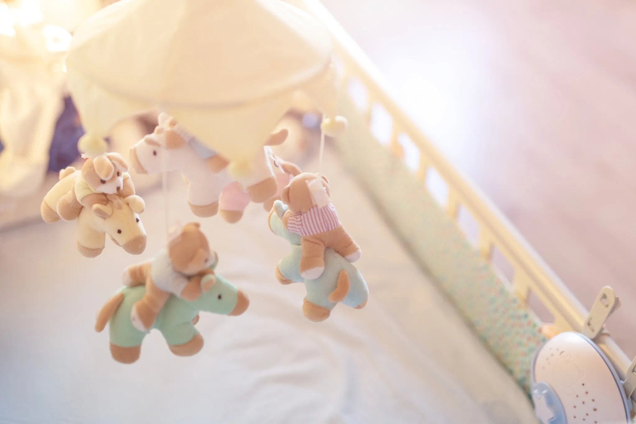 Lit Mobile Pour Bébé Avec Musique Apaisante, Jouet de Berceau Avec