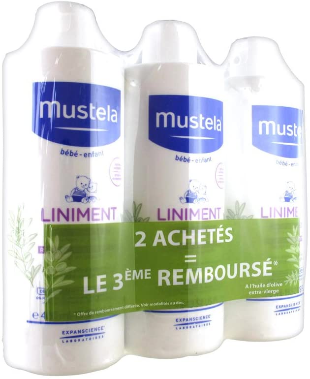 Liniment bébé Mustela lot de 3 x 400 ml