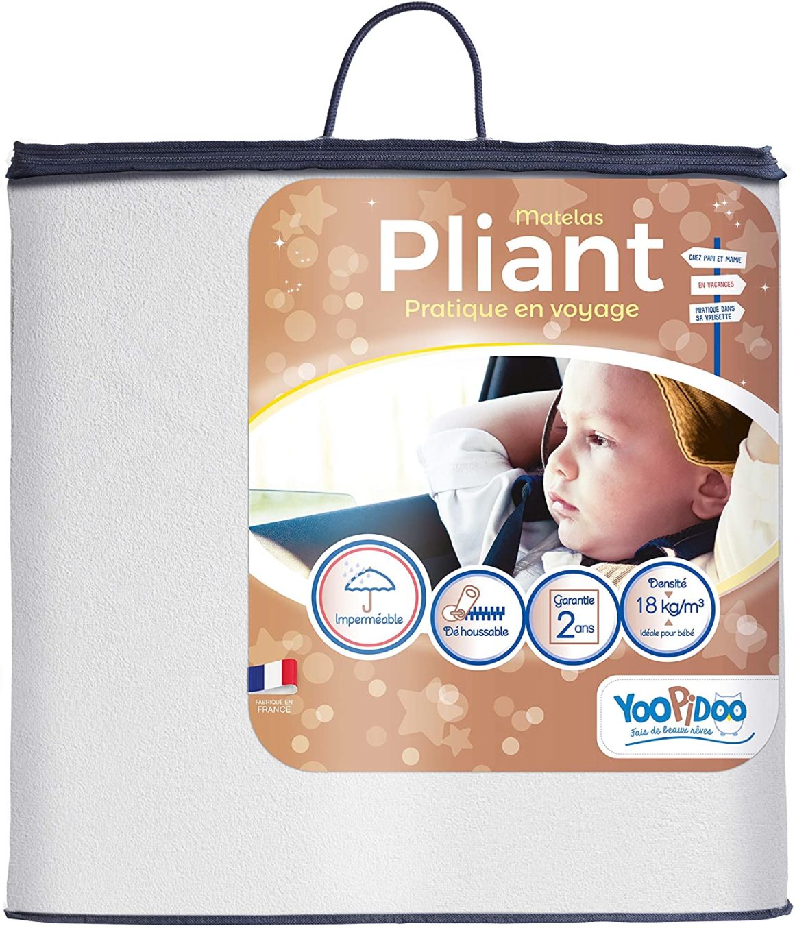 Matelas bébé de voyage pliant Youpidoo