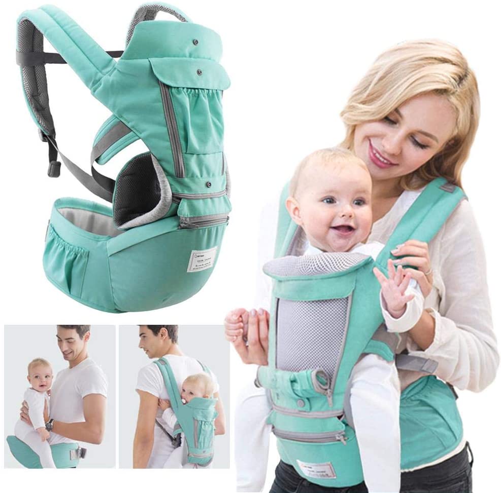 Porte-bébé dorsal 360 4 en 1 avec siège de hanche